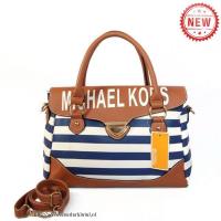 michael kors striped medium blauw boekentassen Originele Tassen st5an646